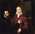 Self-portrait with Bernardino Campi by Sofonisba Anguissola