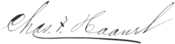 Signature of Charles Francis Haanel (1866–1949).png