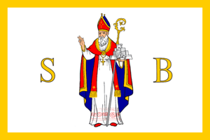 Archivo:St. Blaise - National Flag of the Ragusan Republic