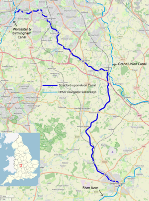 Archivo:Stratford-upon-Avon Canal Map