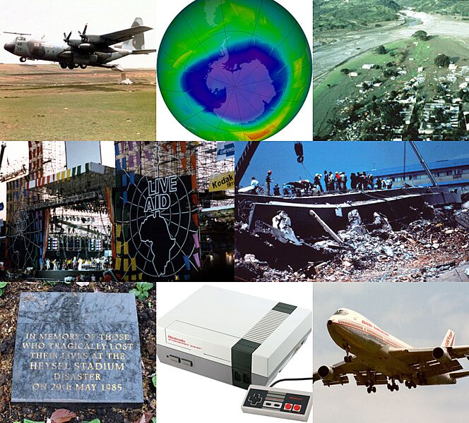 1985 Events Collage