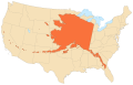 Alaska area compared to conterminous US