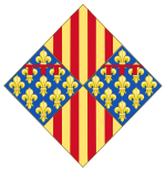 Arms of Margarida of Prades, Queen Consort of Aragon.svg