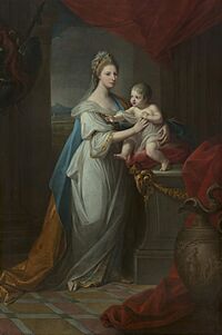 Archivo:Augusta, Duchess of Brunswick, with her son