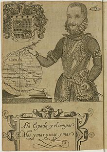 Bernardo De Vargas Machuca, Milicia y descripcion de las Indias, Frontispiece, 1599.jpg