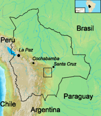 Archivo:Bolivia - Zona en que combatió Che Guevara