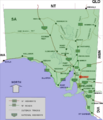 Burra location map in South Australia