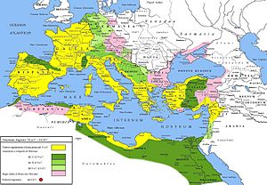 Archivo:Impero romano sotto Ottaviano Augusto 30aC - 6dC