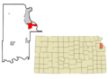 Leavenworth County Kansas Incorporated and Unincorporated areas Lansing Highlighted