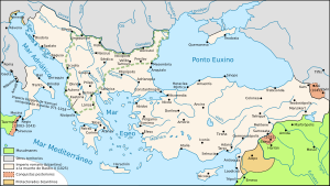 Archivo:Map Byzantine Empire 1025-es