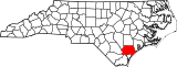 Map of North Carolina highlighting Pender County.svg