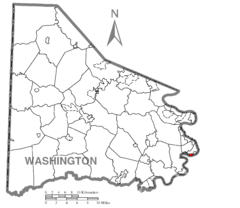 Map of Roscoe, Washington County, Pennsylvania Highlighted.png