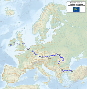 Archivo:Map of the European Long Distance Path E8