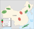 Petroleum regions - China map-fr