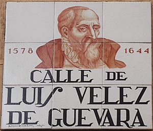 Archivo:Placa de la calle de Luis Vélez de Guevara (cropped)