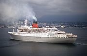 RMS Sagafjord in the harbor Vancouver 1992.JPG