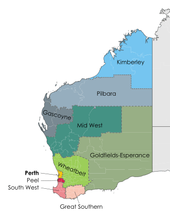 Mapa de las regiones