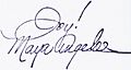 Signature of Maya Angelou on a typewritten copy of her poem "Caged Bird" (1983) auctioned at the 2013 edition of Doodle for Hunger