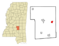 Smith County Mississippi Incorporated and Unincorporated areas Sylvarena Highlighted