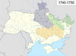 Archivo:Ukraine 1740 kossaks map
