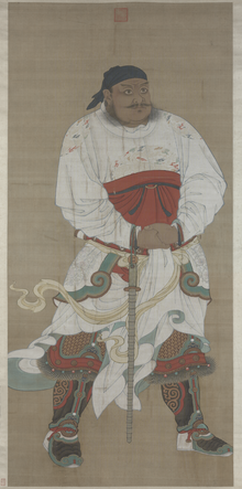 明人画张飞像轴.png