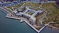 Aerial view over the Matanzas Bay of Castillo de San Marcos St. Augustine, Florida