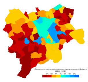 Albacete crecimiento 2008-2018