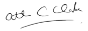 Arthur C. Clarke signature.svg