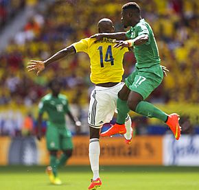 Archivo:Colombia and Ivory Coast match at the FIFA World Cup 2014-06-19 (24)