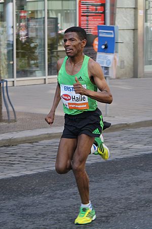 Haile Gebrselassie at Vienna City Marathon 2011.jpg