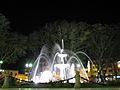 Huánuco Plaza Fountain by Night