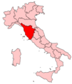 Italy Regions Tuscany Map
