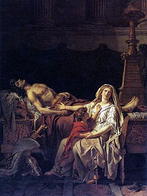 Archivo:Jacques-Louis David- Andromache Mourning Hector