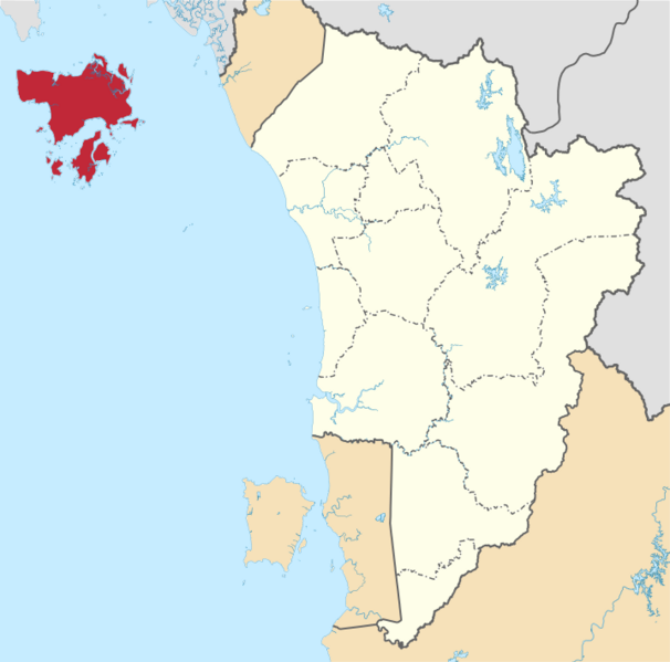 Langkawi highlighted in Kedah, Malaysia