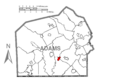 Map of Lake Heritage, Adams County, Pennsylvania Highlighted
