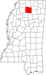 Map of Mississippi highlighting Lafayette County.svg