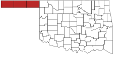 Map of Oklahoma highlighting Panhandle.svg