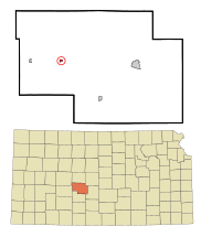 Pawnee County Kansas Incorporated and Unincorporated areas Rozel Highlighted.svg