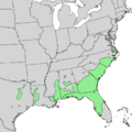 Quercus incana range map 1