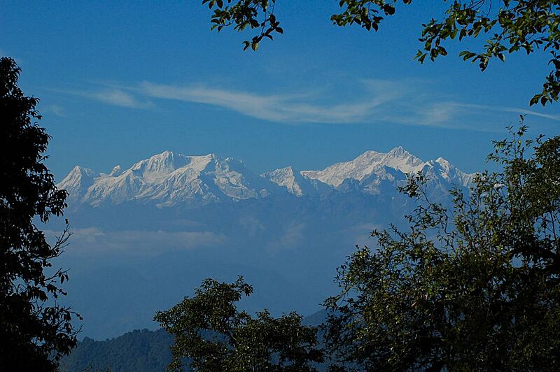 Sikkim mountains from samdrumptse