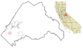 Tuolumne County California Incorporated and Unincorporated areas Chinese Camp Highlighted