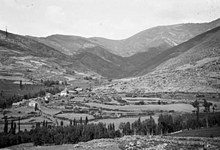Vall d'Àneu amb un poble i muntanyes al fons (cropped).jpeg
