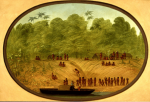 Archivo:An omagua village - boat sketch