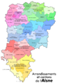 Arrondissements et cantons de l'Aisne