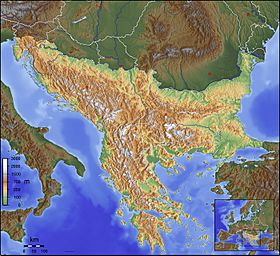 Tracia ubicada en Balcanes
