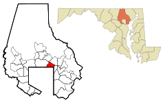 Baltimore County Maryland Incorporated and Unincorporated areas Parkville Highlighted.svg