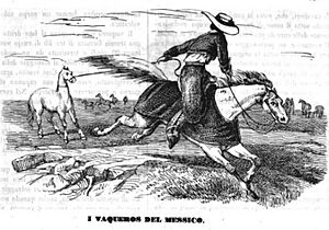 Archivo:Cazando caballos Mesteños en México (1848)