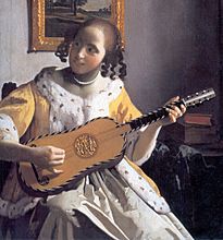 Archivo:Detalle de la guitarrista de Vermeer