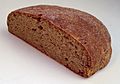 Homemade potato bread, half