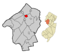 Hunterdon County New Jersey Incorporated and Unincorporated areas High Bridge Highlighted